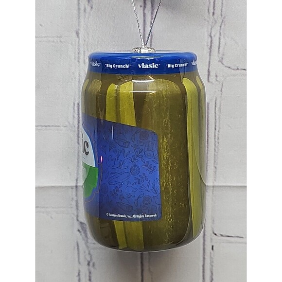 2024 Ruz Vlasic Pickles Hanging Christmas Ornament, 3.5 inches Jar New With Tags - Picture 3 of 6